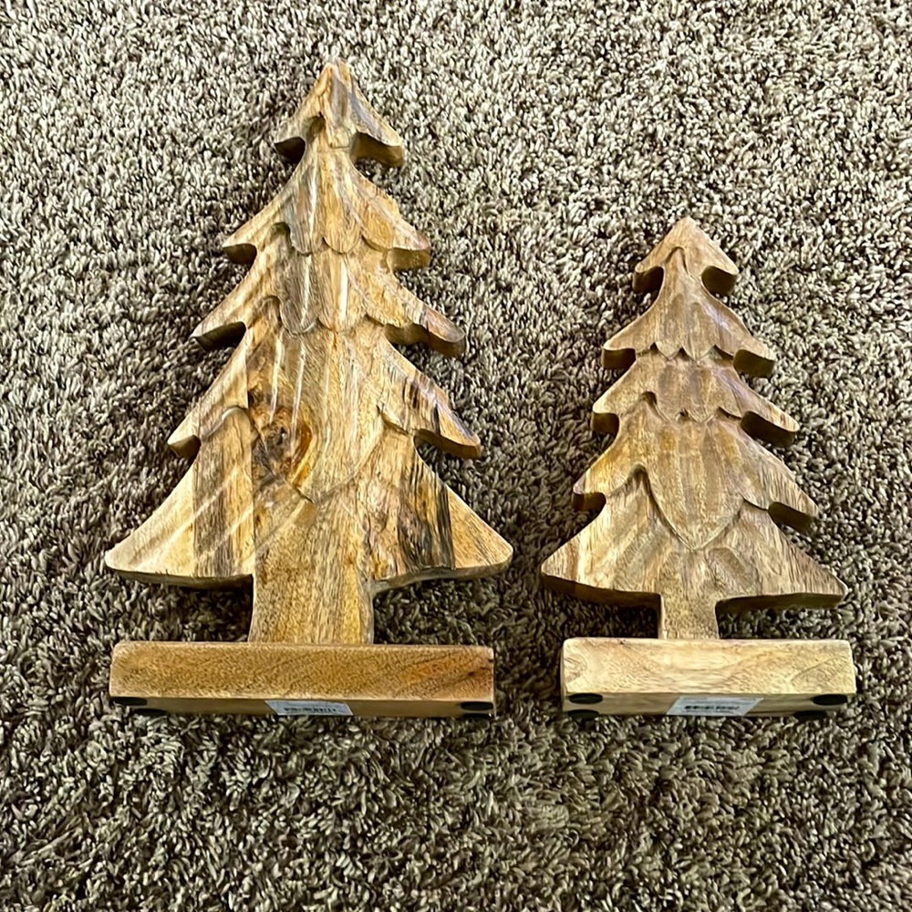 Wooden Christmas tree decor